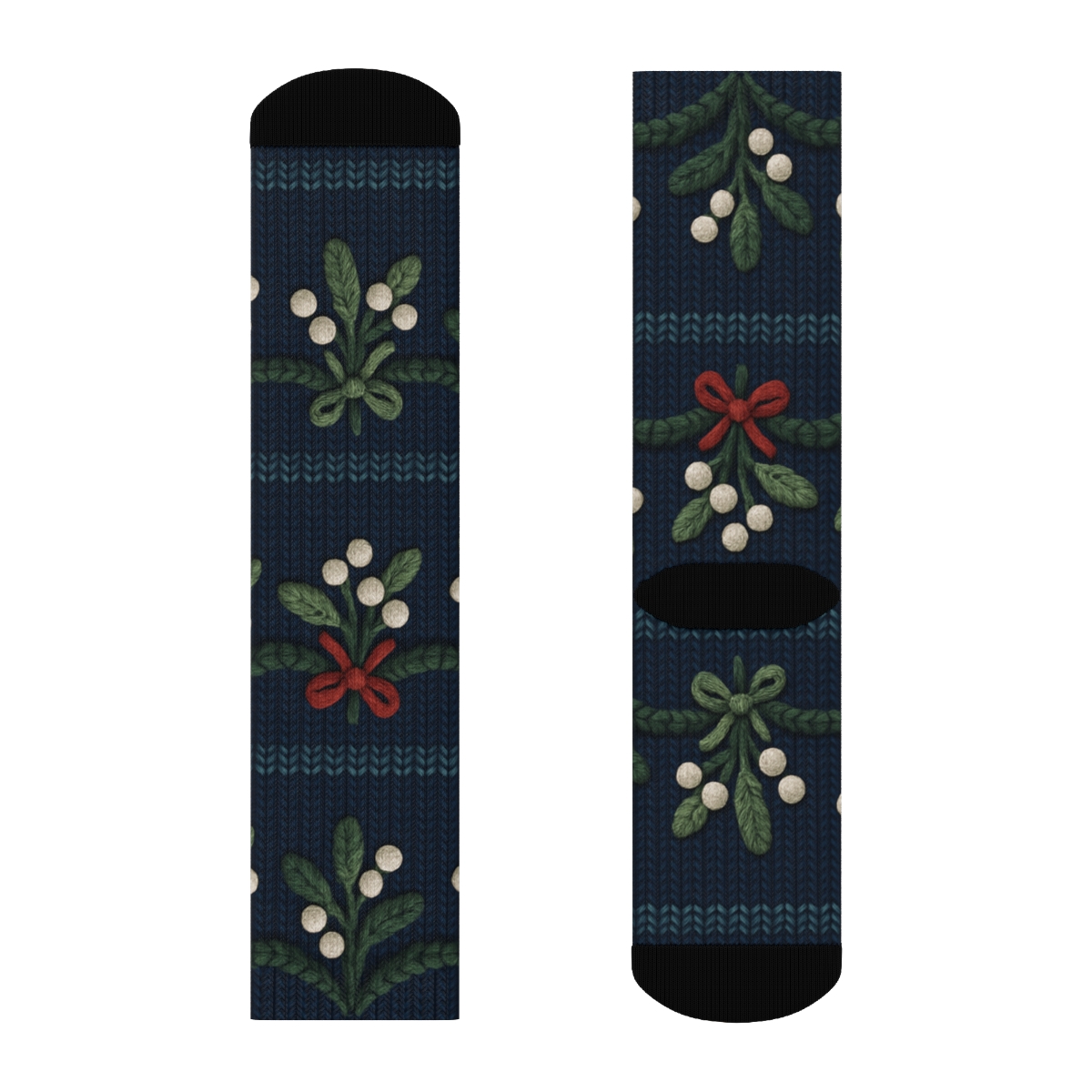Knitted Illusion Garland Bands In Mistletoe stylish athletic crew socks