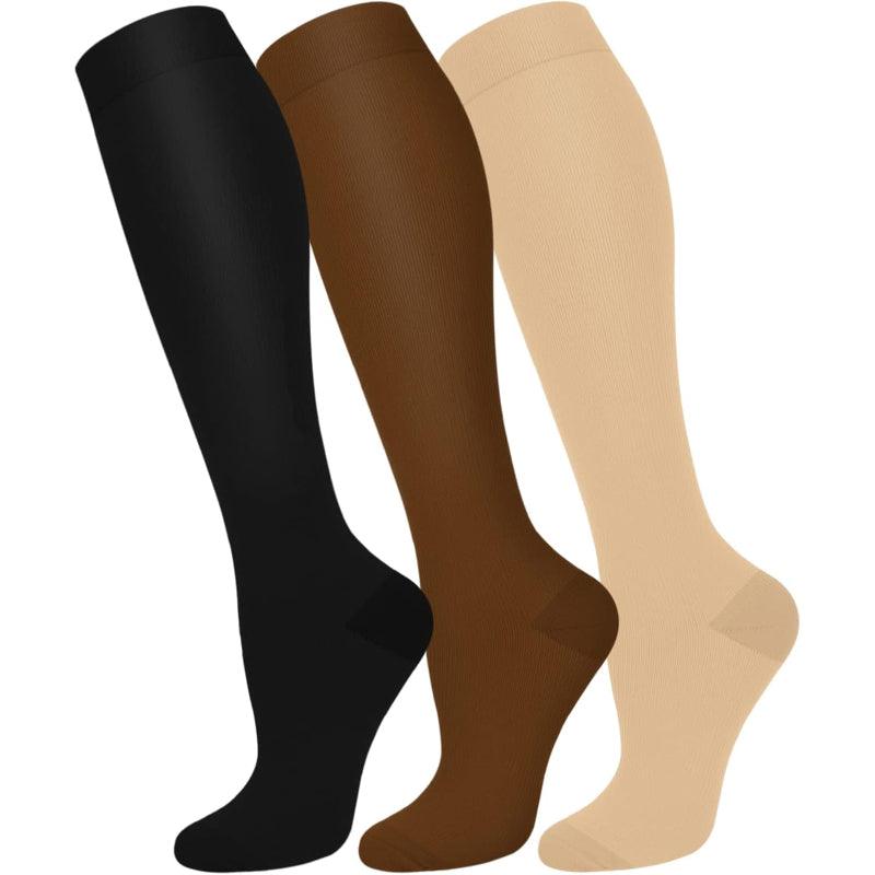 3 Pairs Copper Compression Antimicrobial Socks – Support and Compression