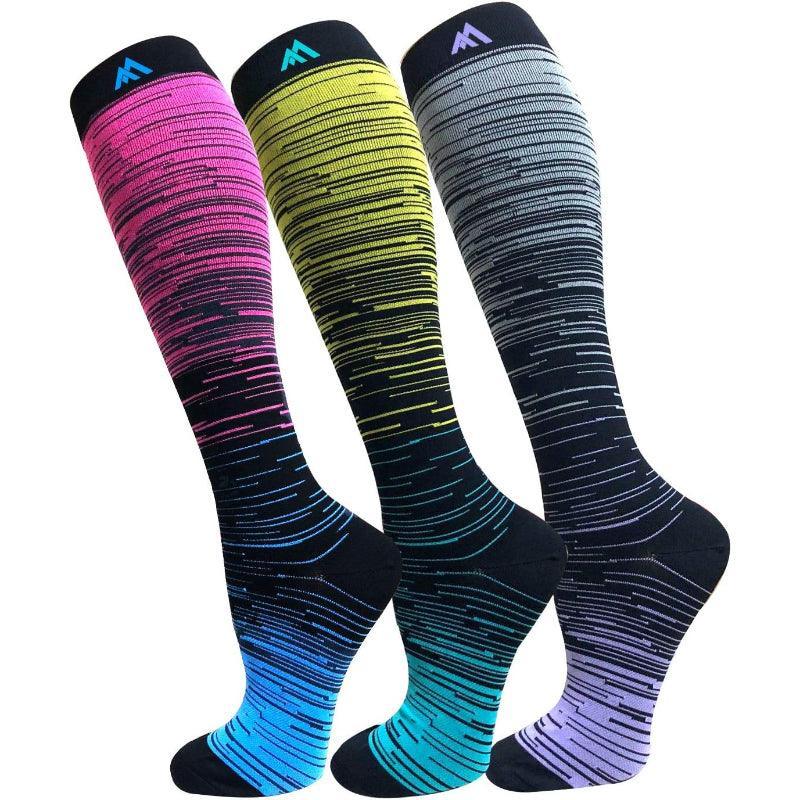 3 Pairs Copper Compression Antimicrobial Socks – Support and Compression