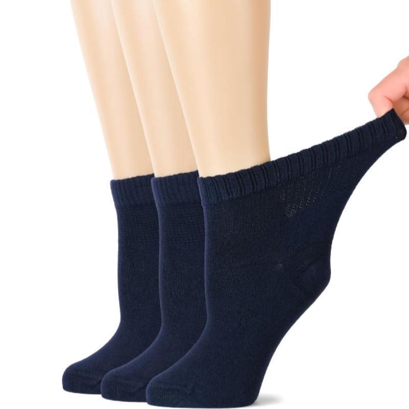 3 Pairs Bamboo Diabetic Socks - All-Day Comfort and Circulation
