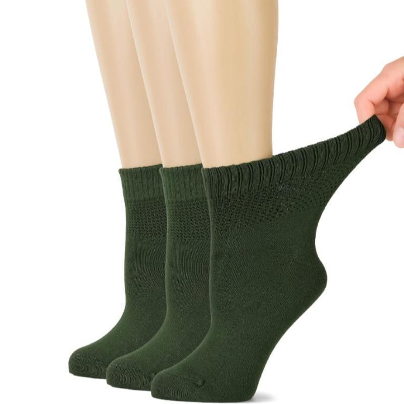 3 Pairs Bamboo Diabetic Socks - All-Day Comfort and Circulation
