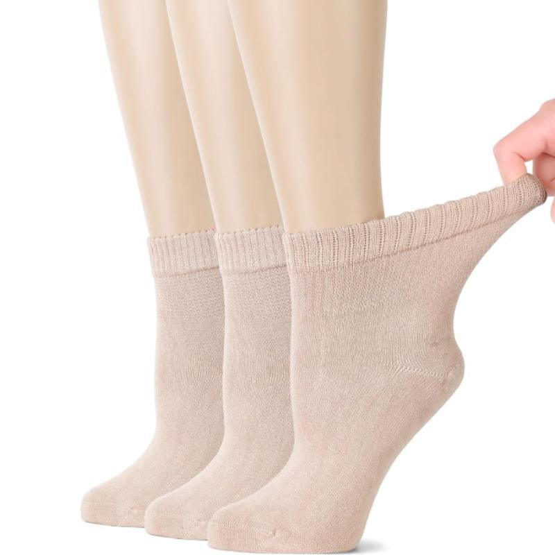3 Pairs Bamboo Diabetic Socks - All-Day Comfort and Circulation