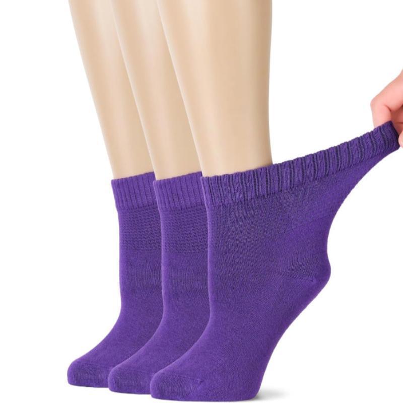 3 Pairs Bamboo Diabetic Socks - All-Day Comfort and Circulation