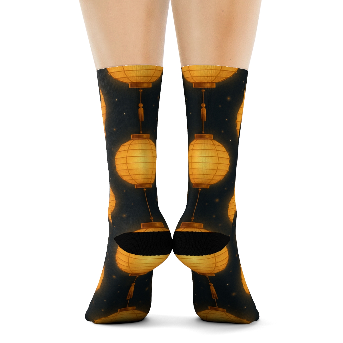 Tessellated Paperfold Lantern Lattice personalized crew socks