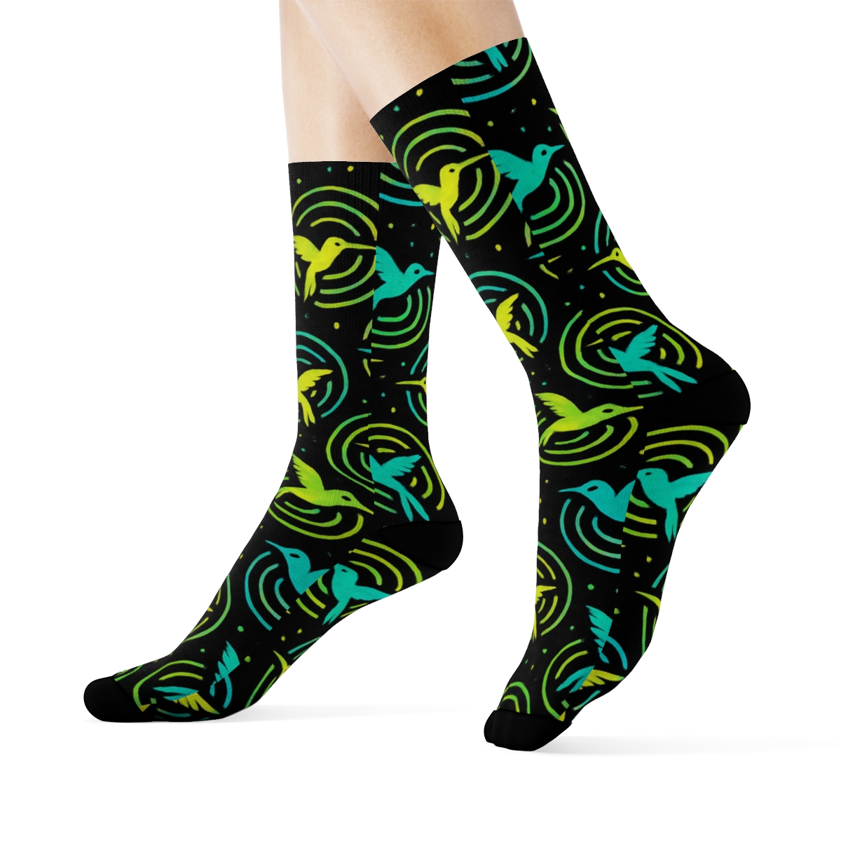 Night Chorus Constellation With Hummingbird Rhythm comfortable cotton crew socks