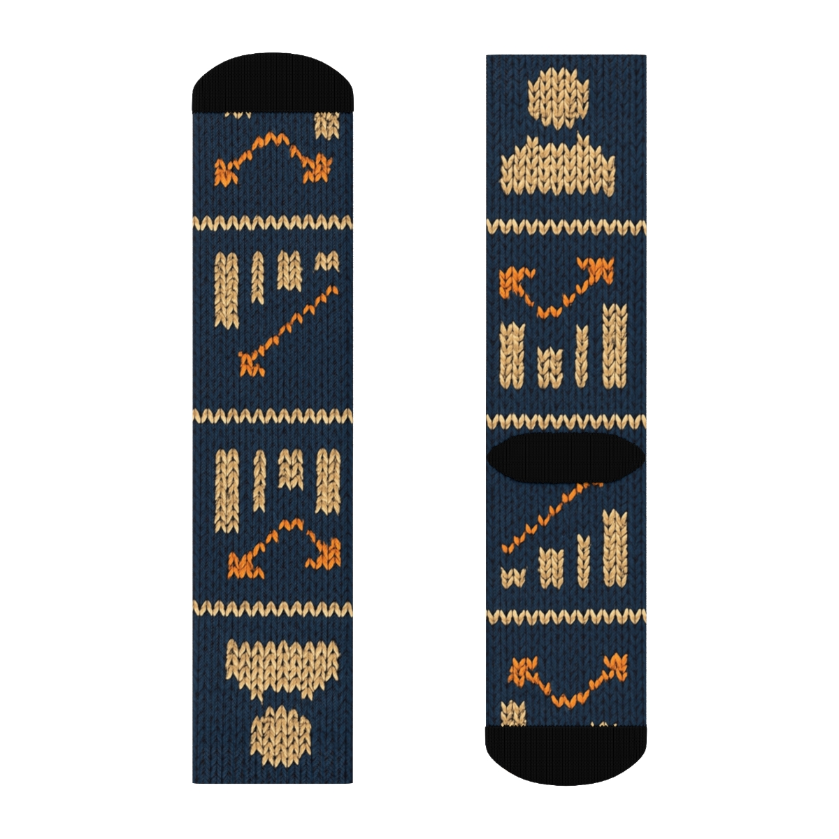 Salesperson Knit Illusion Deal Stripe Grid premium sports crew socks