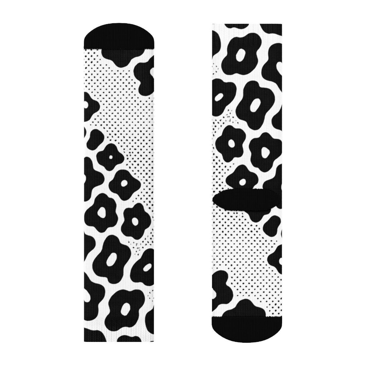 Monochrome Micro Spot Lattice custom crew socks