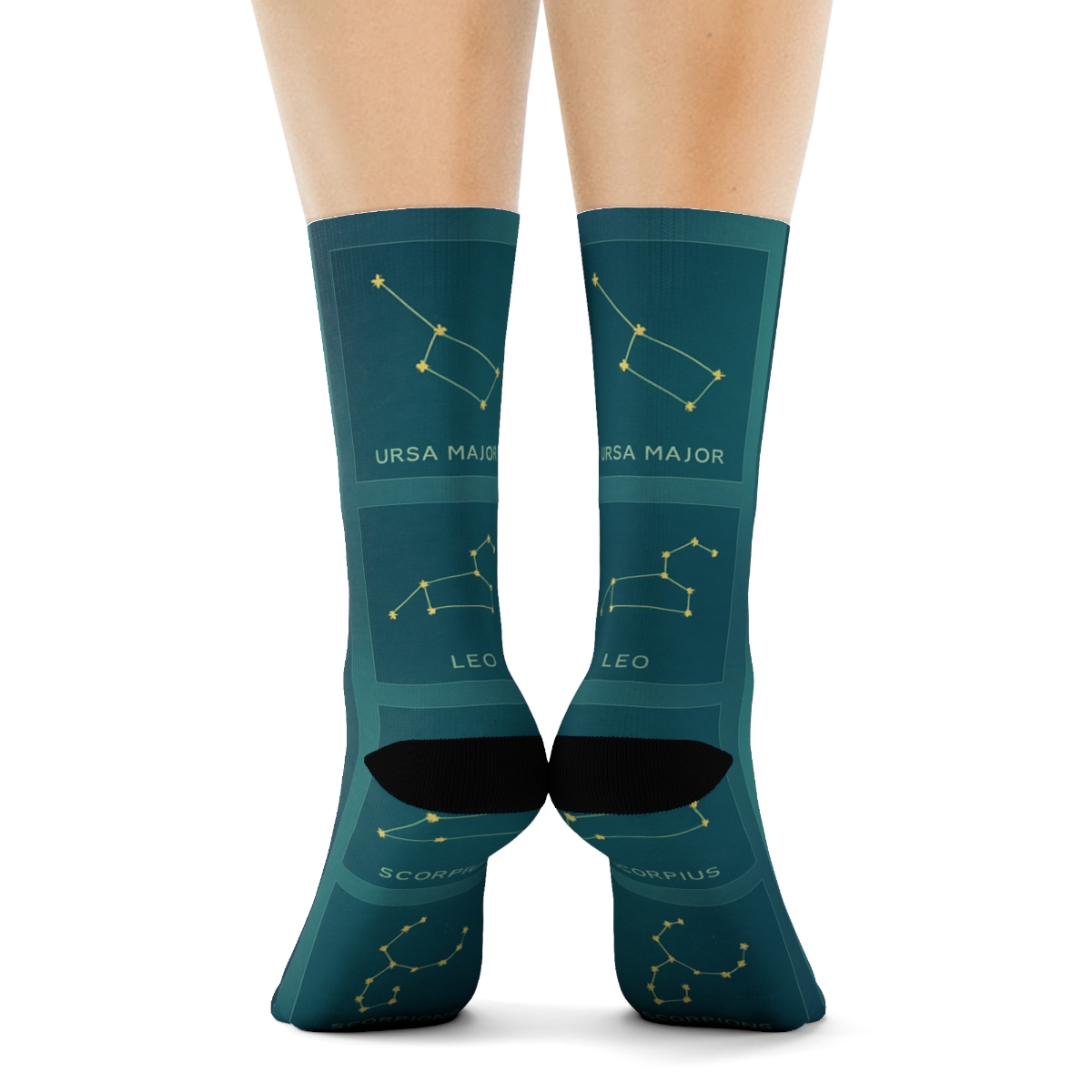 Constellation Grid Infographic premium sports crew socks