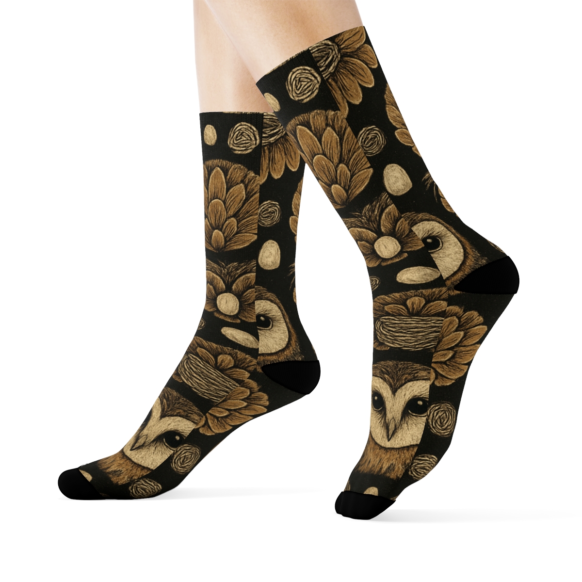 Owl Night Tessellation personalized crew socks