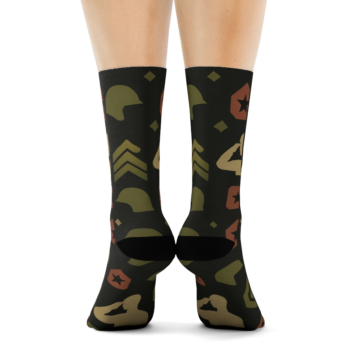Galactic Rank Insignia With Soldier Motifs custom crew socks
