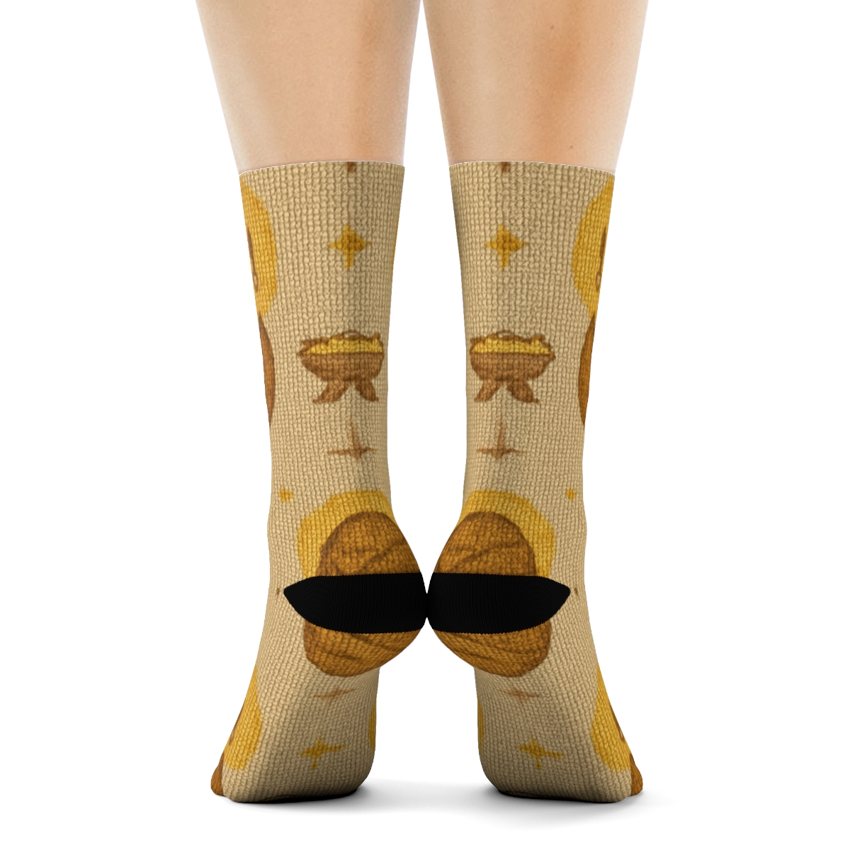 Baby Jesus Swaddle Lattice stylish athletic crew socks