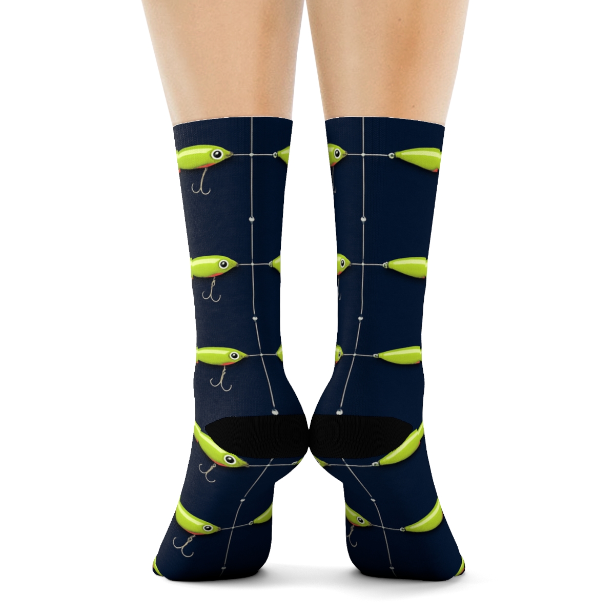 Fisher Constellation Lure Grid personalized crew socks