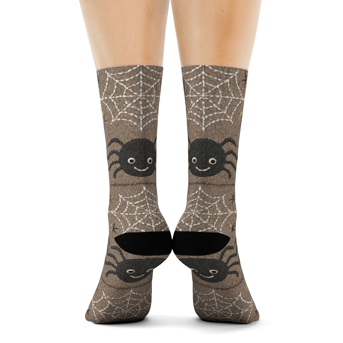Knitted Web Fairisle Spider Parade personalized crew socks
