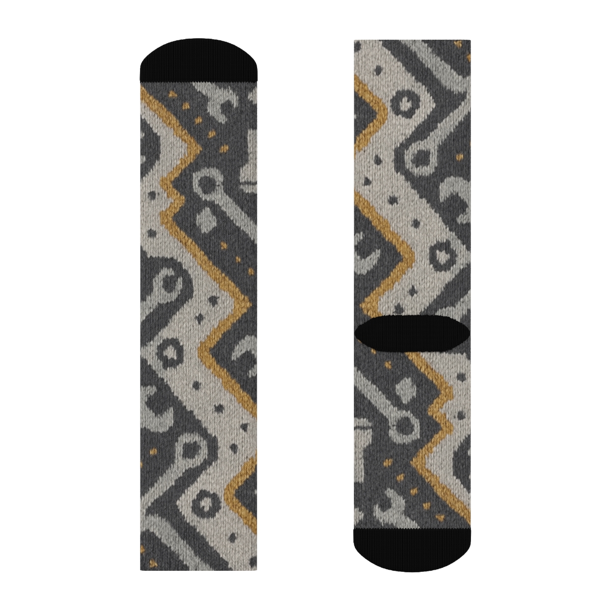Knitted Illusion Mechanic Tool Chevron comfortable cotton crew socks