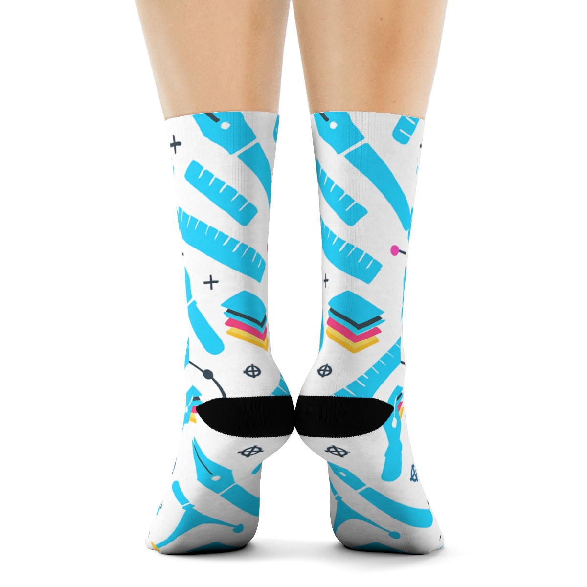 Graphic Designer CMYK Tool Tessellation stylish athletic crew socks