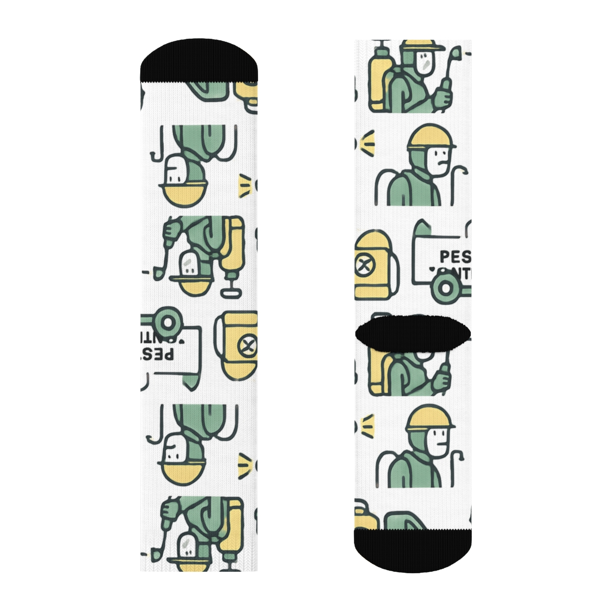 Pest Control Technician Chevron Fleet Pattern personalized crew socks