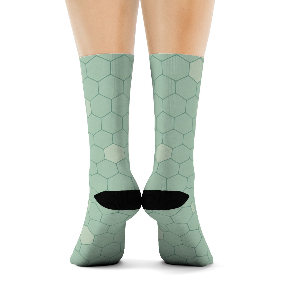 Micro Hex Scatter personalized crew socks