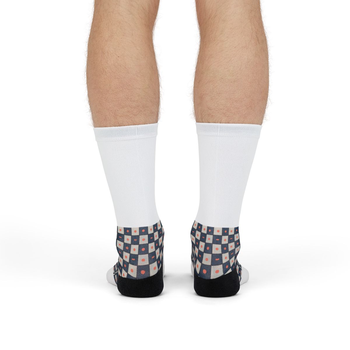 Micro Stellar Grid stylish athletic crew socks