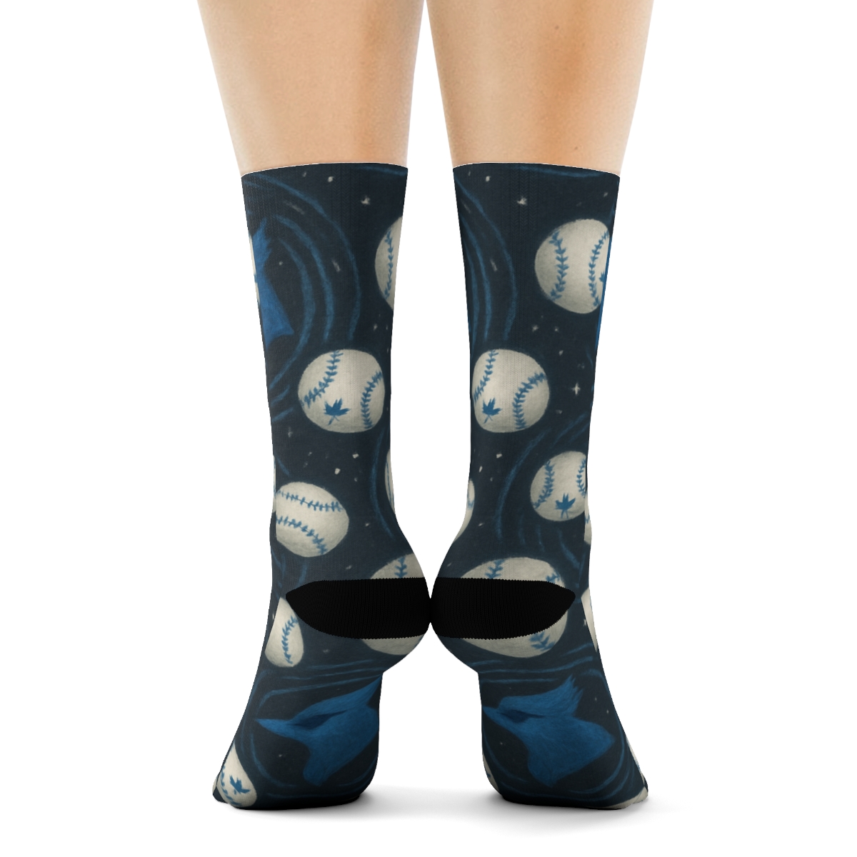 Starfield-Blue Jays Baseball Orbit Grid premium sports crew socks