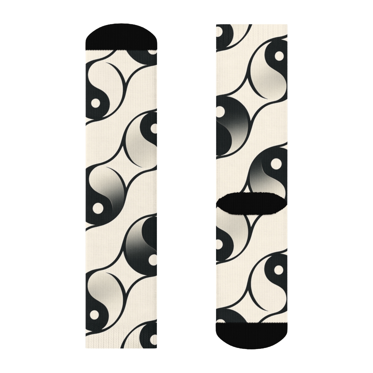 Monochrome Teardrop Lattice On Ivory Mist trendy patterned crew socks