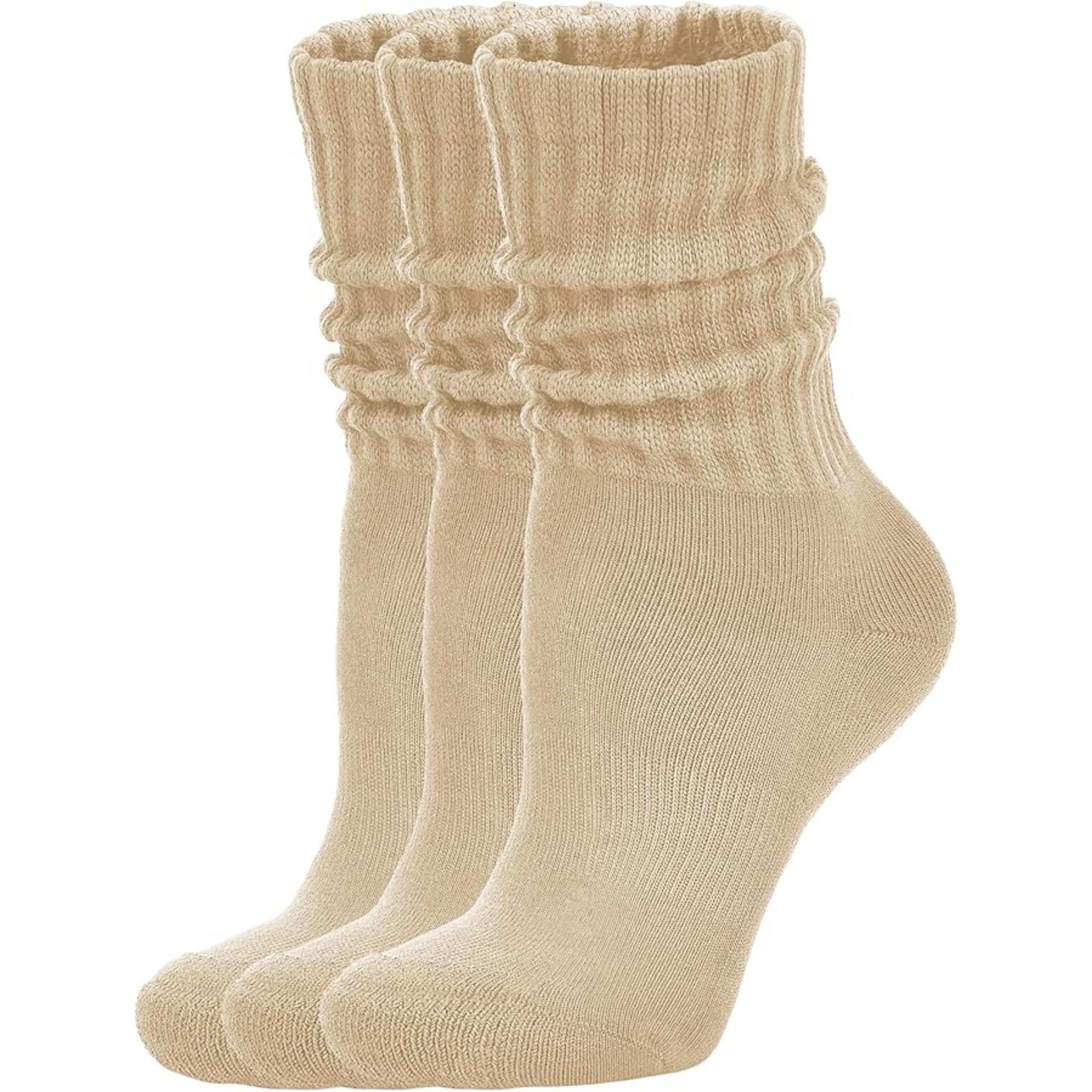 Women Pack Of 3 Scrunch Crew Socks