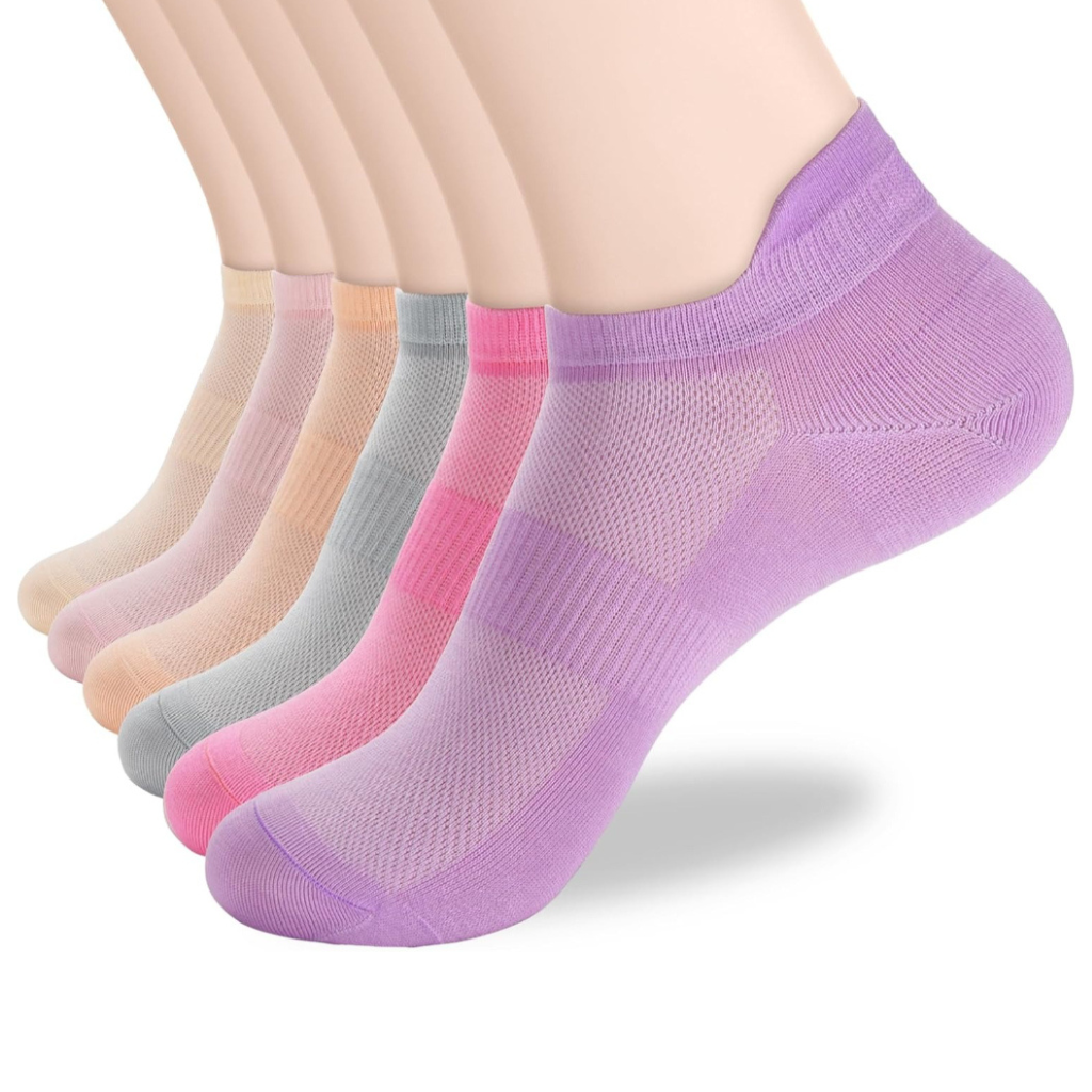 6 Pairs Men and Womens Ankle Thin Athletic Running Low Cut Socks