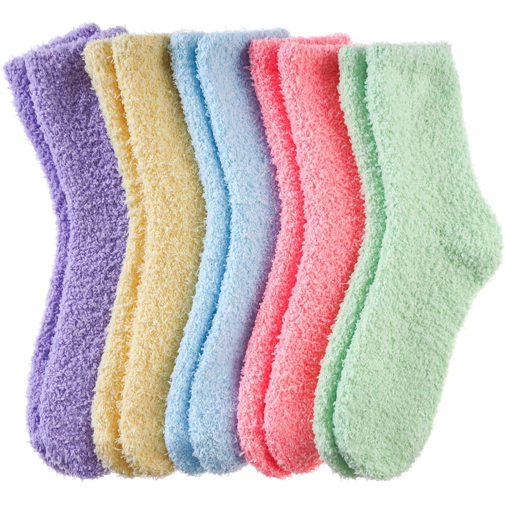 Women Super Soft Fuzzy Cozy Microfiber Winter Warm Slipper SocksSuper Soft Fuzzy Cozy Microfiber Winter Warm Slipper 5 Pair Of Socks - Image 10