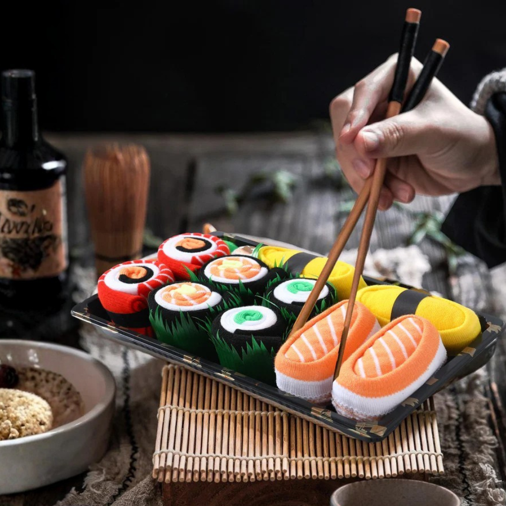 Pack Of 5 Sushi Pattern Crew Socks