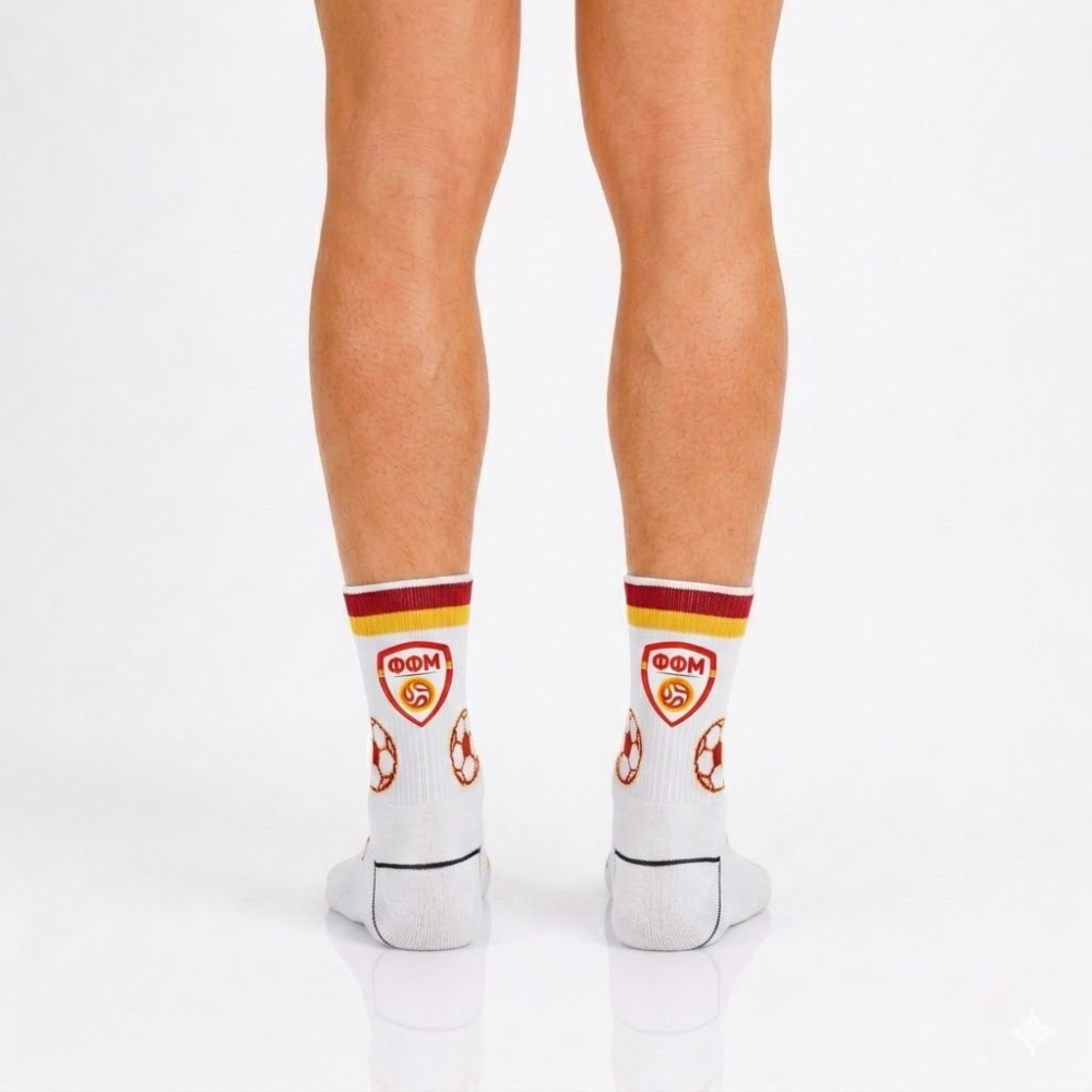 Unisex FIFA 2026 North Macedonia Soccer Fan Sports Themed SocksUnisex FIFA 2026 North Macedonia Soccer Fan Sports Themed Socks - Image 4
