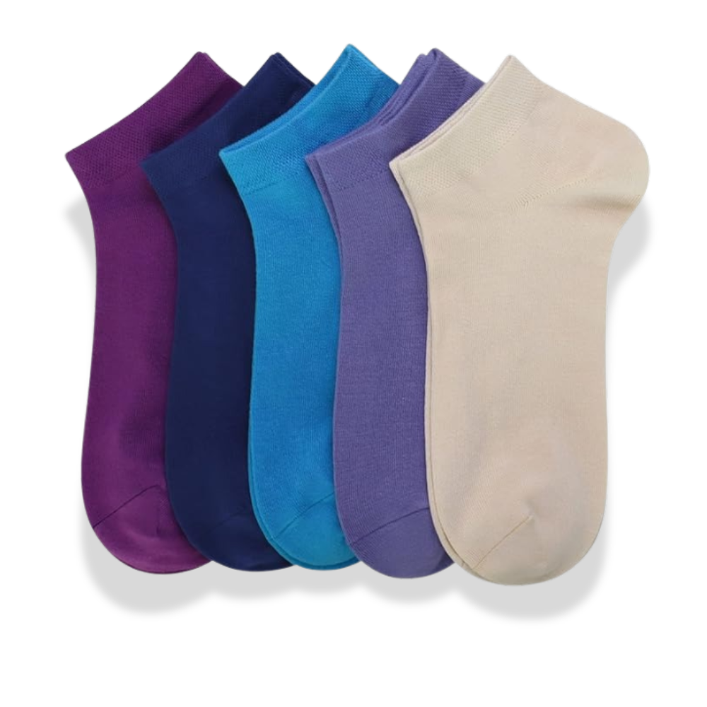 Pack Of 5 Lightweight Pastel Color Soft Sock