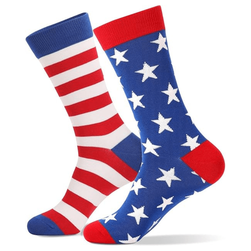 Striped Star Crew Socks