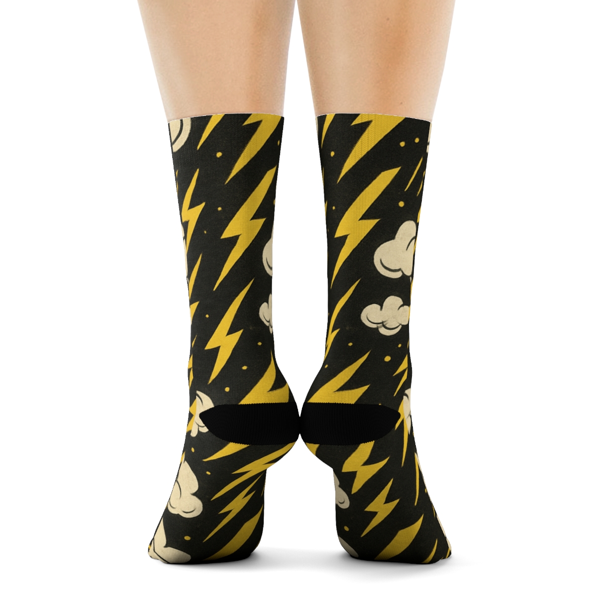 High Voltage Poster Bolt Bands personalized crew socks