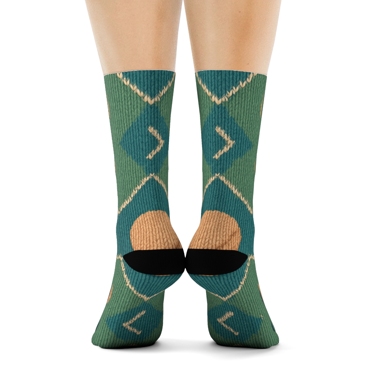 Knitted Pattern Illusion Physical Therapist Recovery Quilt comfortable cotton crew socks