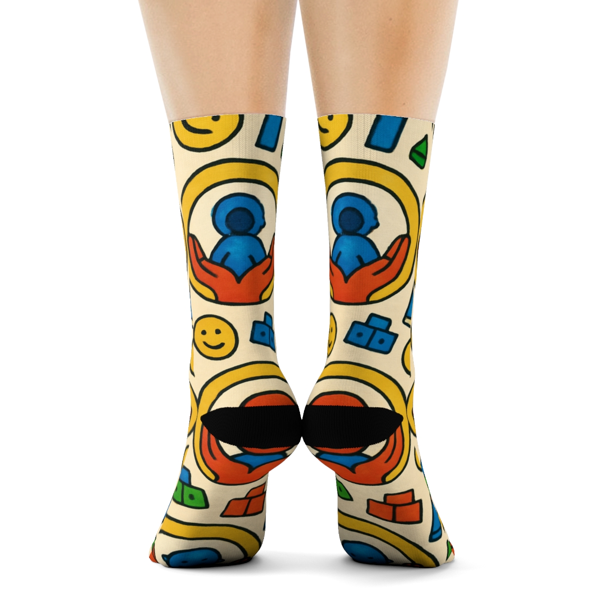 Crayon Rhythm With Childcare Worker Playtime Orbits personalized crew socks