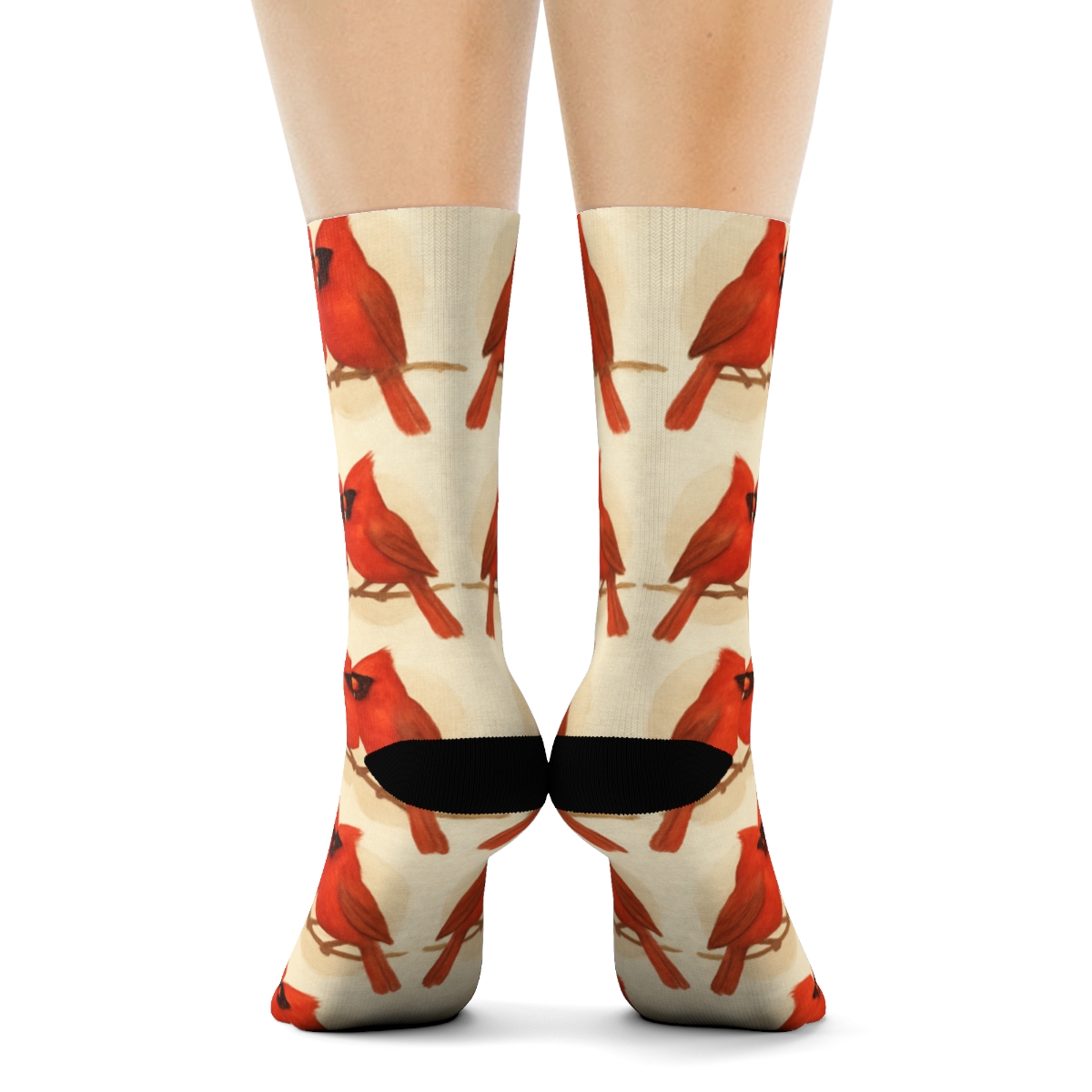 Cardinal Branch Band Striping custom crew socks