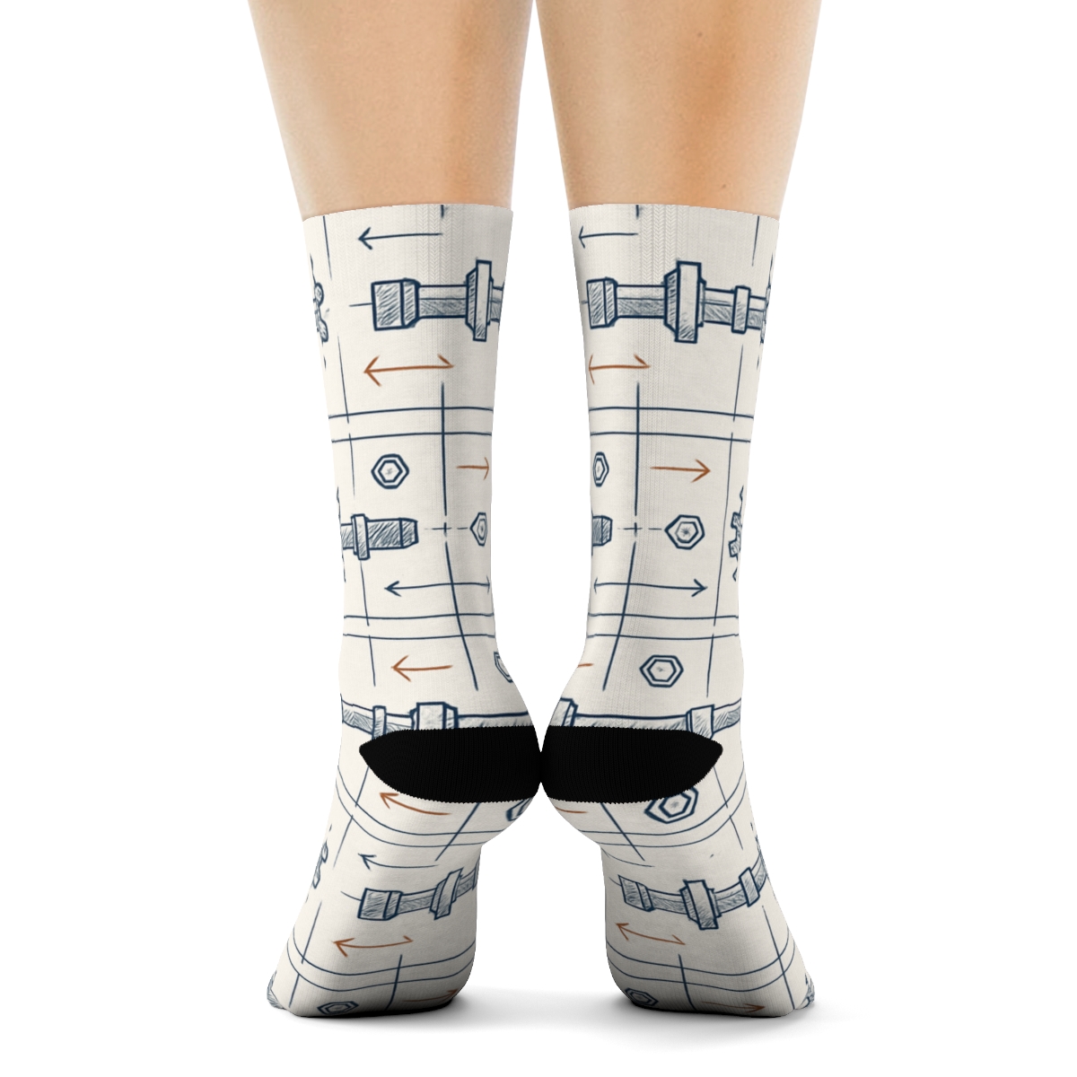 Blueprint Lattice Mechanic-Grade Repeat personalized crew socks