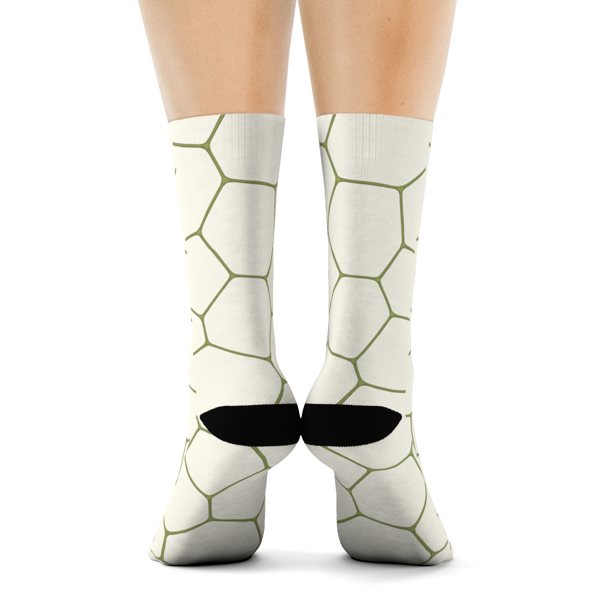 Calm Cellular Outline Mesh stylish athletic crew socks