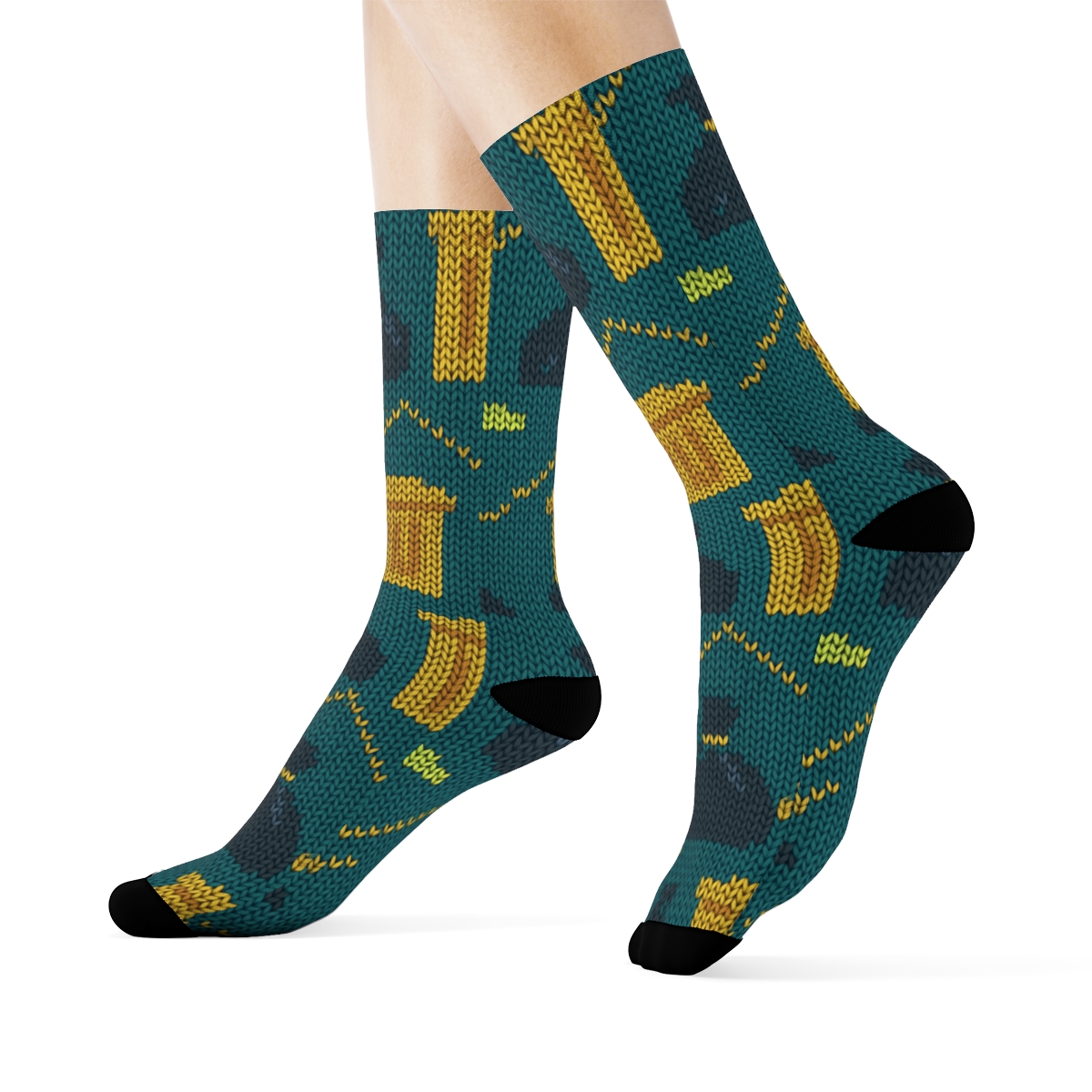 Garbage Collector Knit Illusion Chevron Streets custom crew socks