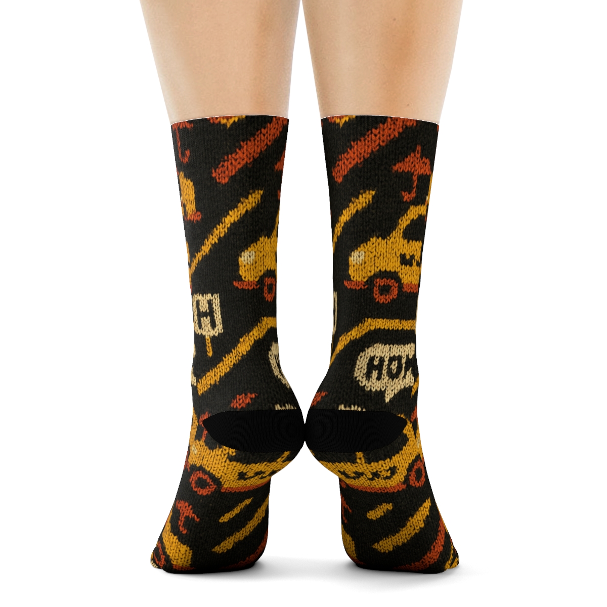Knitted Taxi Driver Parade Tessellation personalized crew socks
