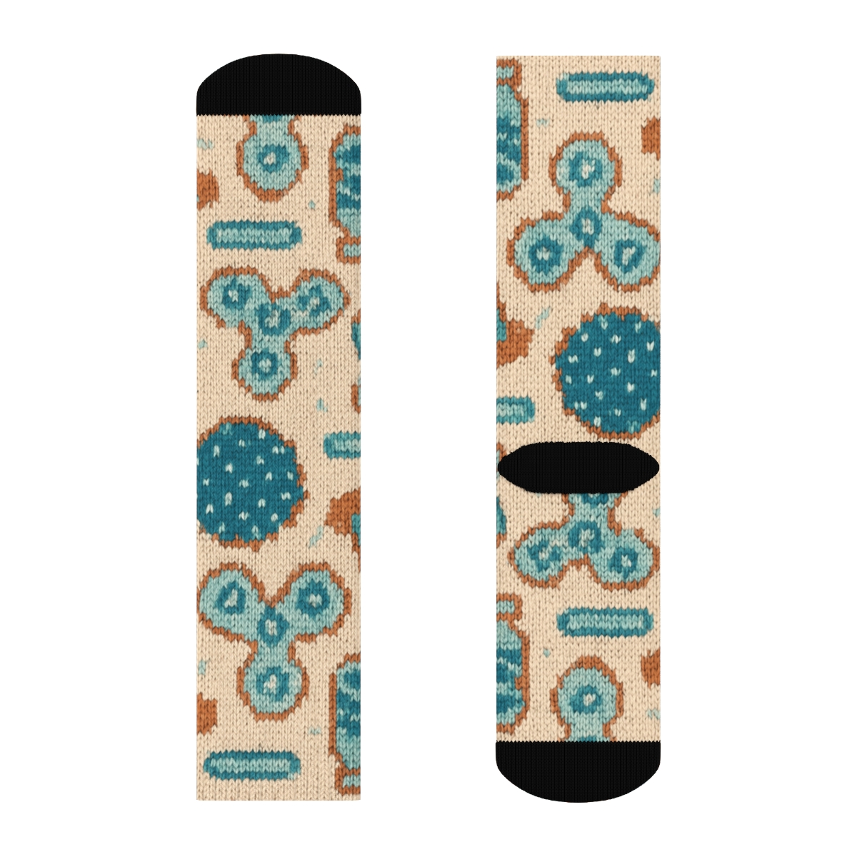 Knitted Illusion Occupational Therapist Sensory Circuit Tiles designer printed crew socks