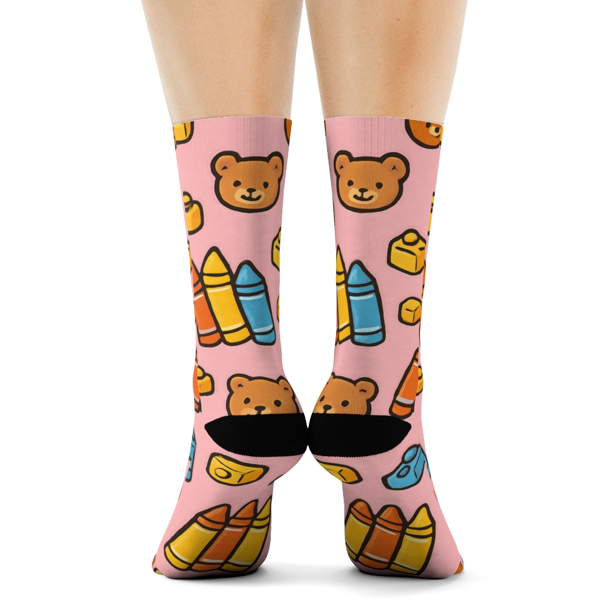 Crayon Constellation Tiles For Childcare Worker premium sports crew socks