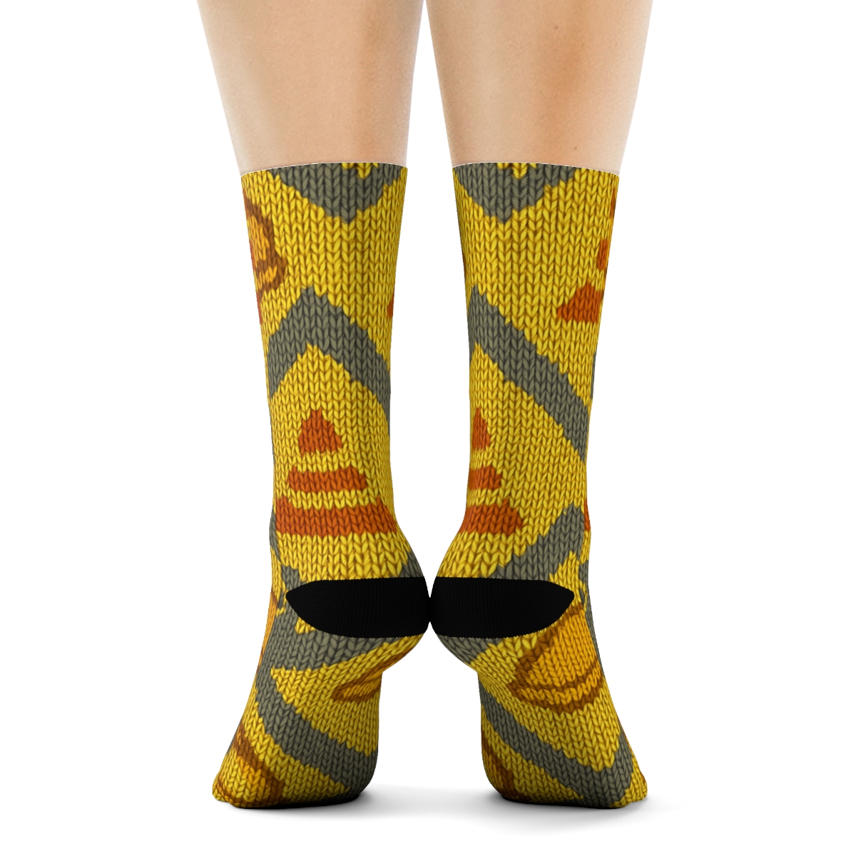 Hard Hat Chevron Pattern Building Inspector Edition soft everyday crew socks