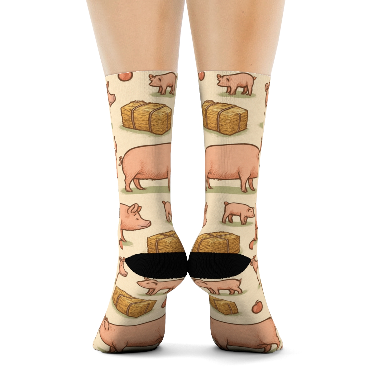 Vintage Farm Pig Tessellation Poster Look soft everyday crew socks
