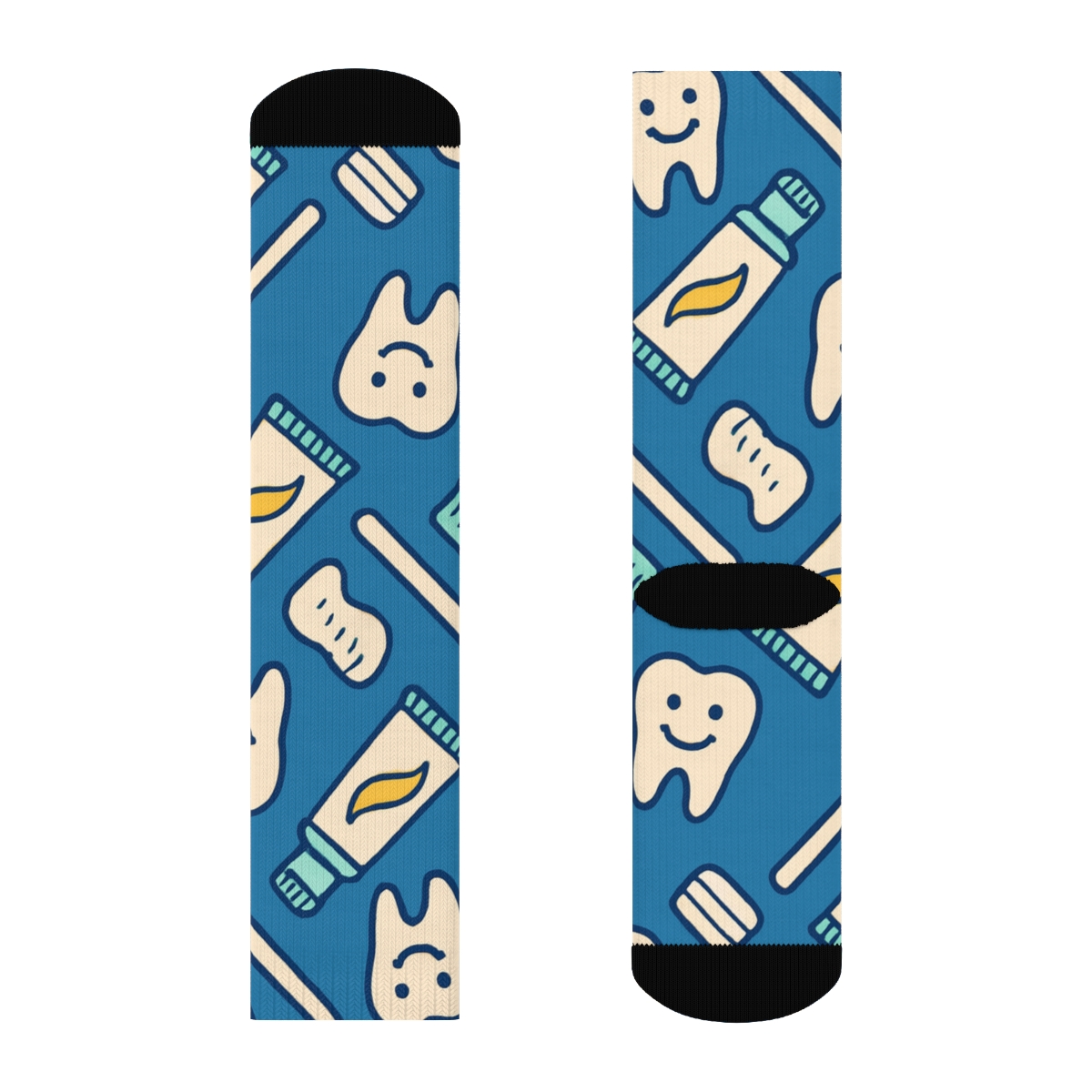 Toothbrush Chevron In Dentist Pop Style unique graphic crew socks