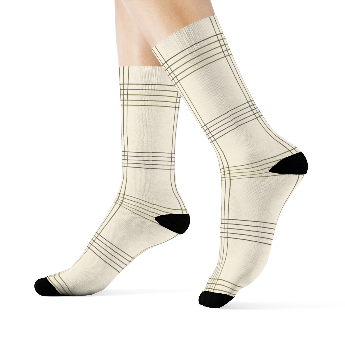 Interference Stripe Weave soft everyday crew socksInterference Stripe Weave Crew Socks - Image 3
