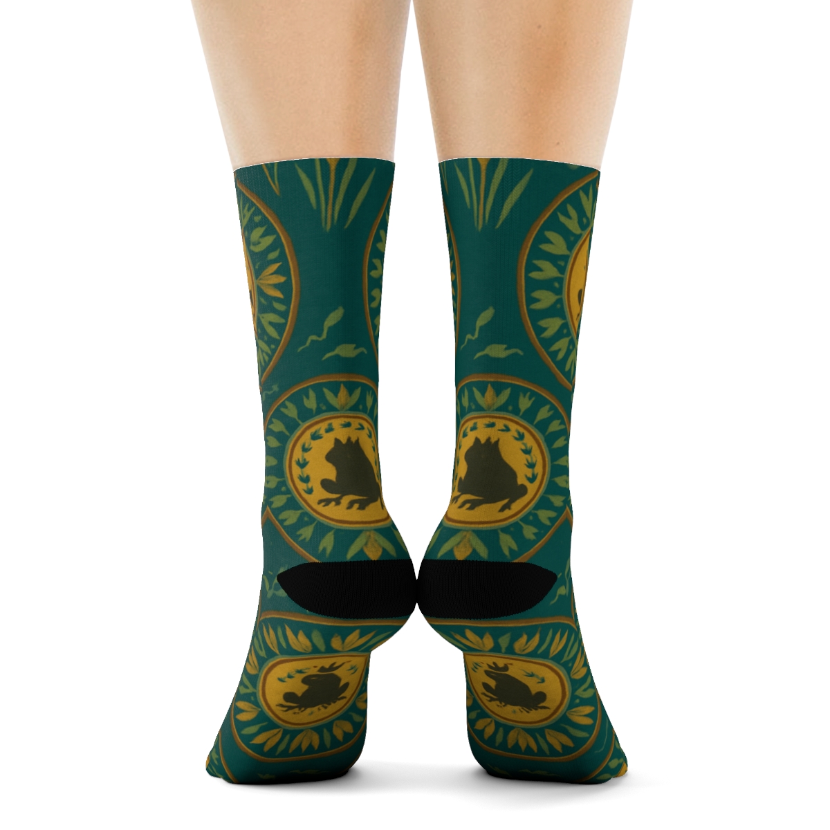 Frog Crown Radial Medallions custom crew socks