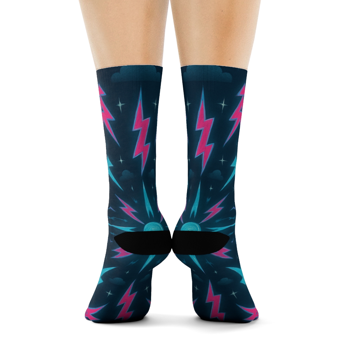 Radial Bolt Burst Poster personalized crew socks