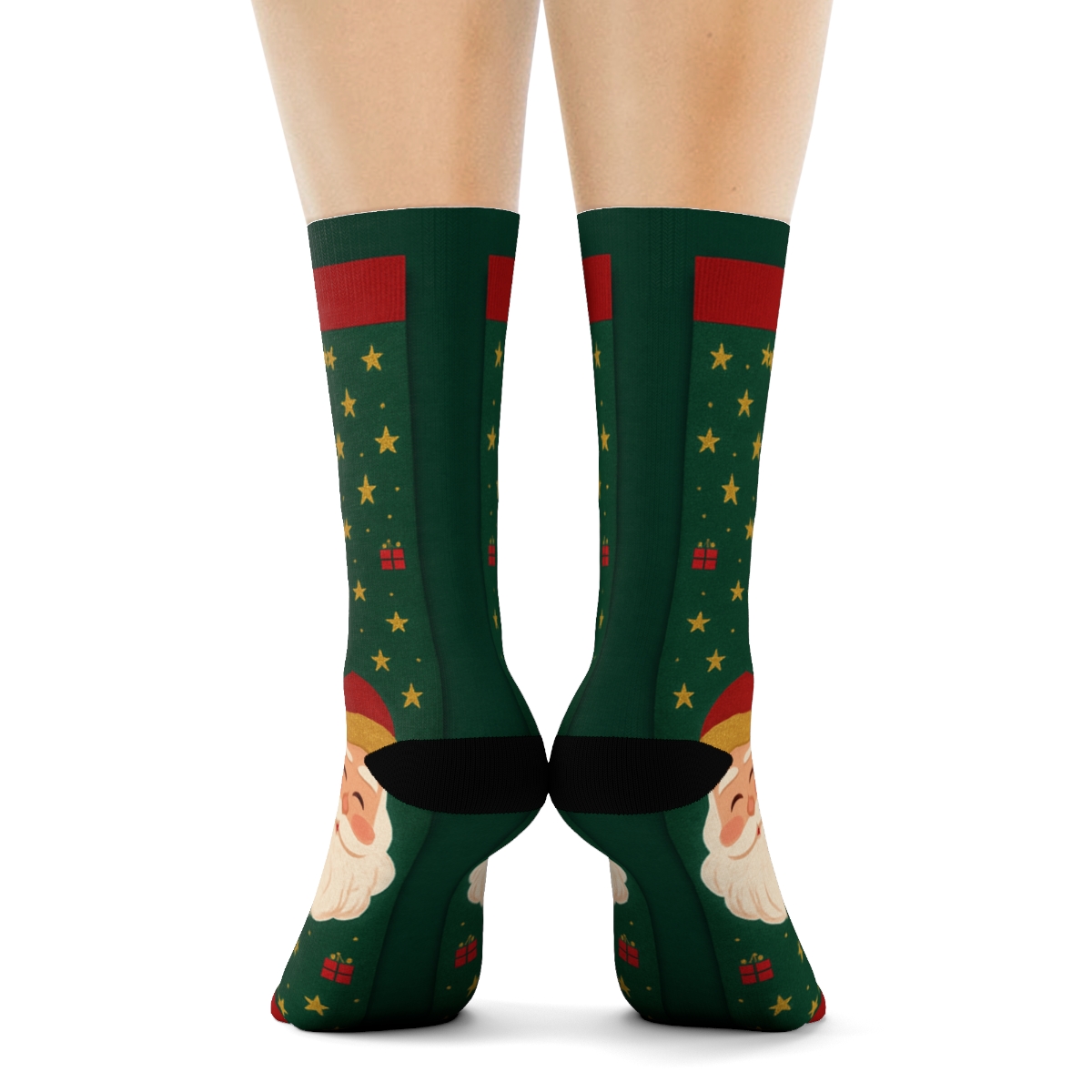 Santa Spotlight Mirrored Pair premium sports crew socks