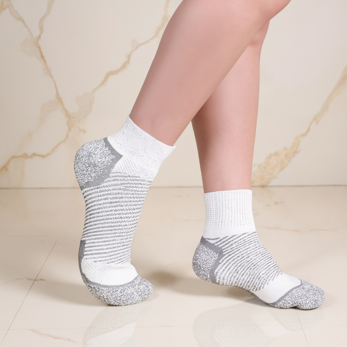 Four Pairs Cushioned Diabetic Comfort Fit Socks