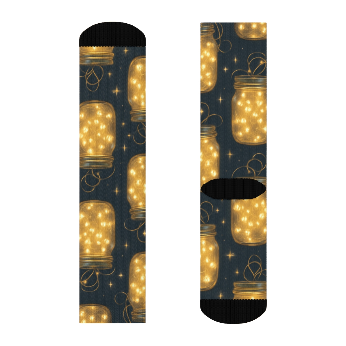 Jar Of Starlit Minis designer printed crew socks